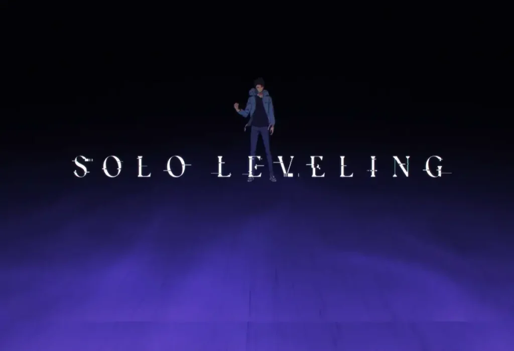 Temporada 1 de Solo Leveling: O Guia Definitivo da Ascensão de Sung Jin-Woo 3 Análise da Temporada 1 de Solo Leveling, com uma montagem de Sung Jin-Woo sobre o logo do anime, simbolizando seu crescimento e domínio do sistema de poder.
