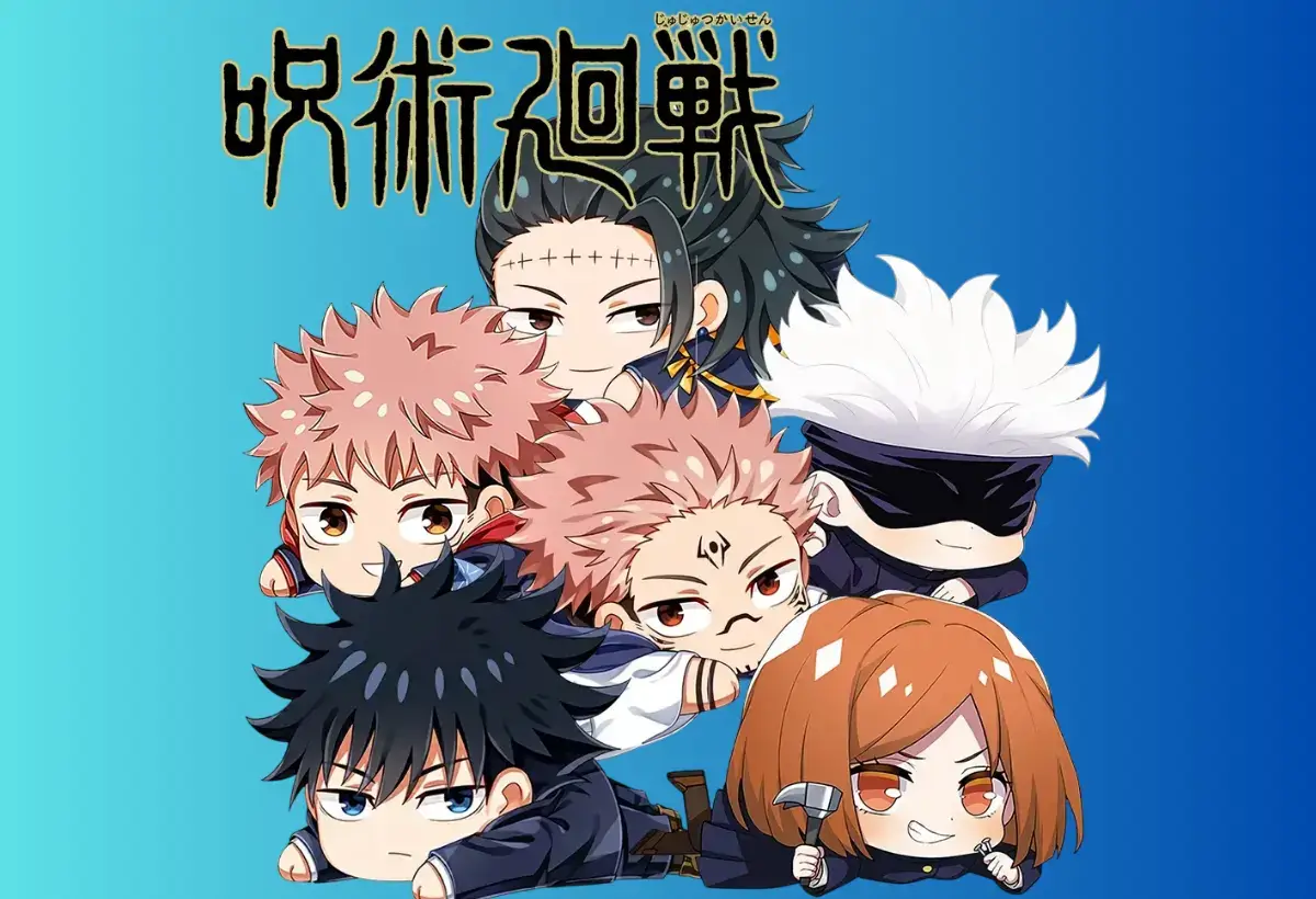 Guia definitivo de bonecos colecionáveis de Jujutsu Kaisen, com uma montagem de figuras Nendoroid de Satoru Gojo, Yuji Itadori, Megumi Fushiguro e Nobara Kugisaki.