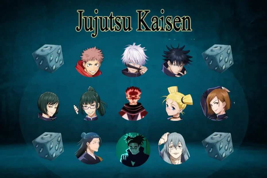 Guia completo do Incidente de Shibuya em Jujutsu Kaisen, com uma montagem dos principais personagens envolvidos no arco, representando a escala e o caos do evento.