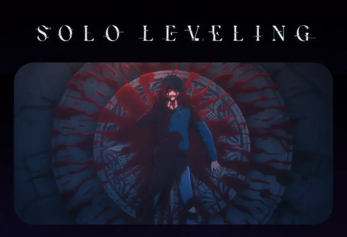 Guia da Temporada 1 de Solo Leveling mostrando Sung Jin-Woo no altar da Double Dungeon, o momento decisivo do anime que dá início à sua jornada de poder.