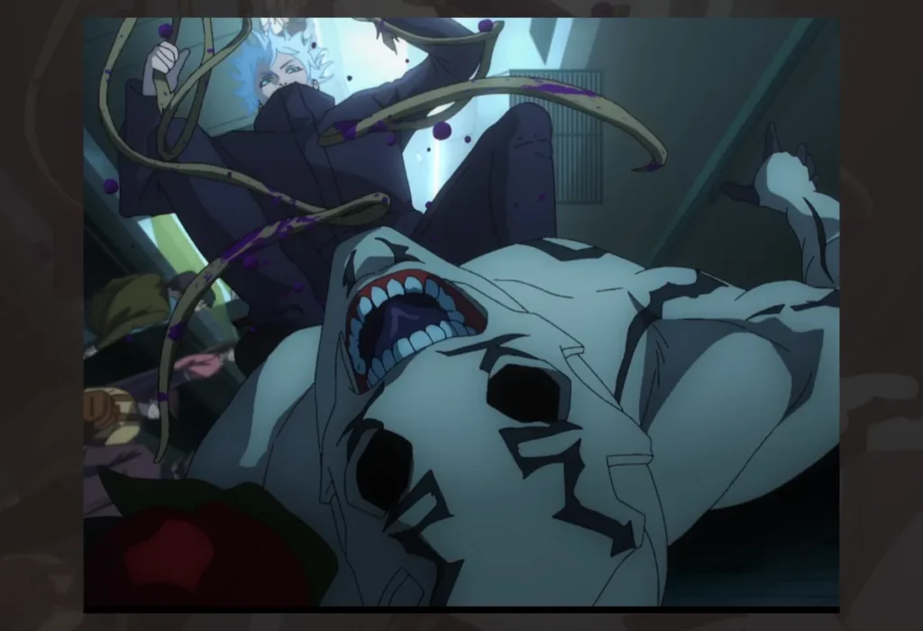 A morte chocante e rápida da maldição Hanami, esmagada por Satoru Gojo durante o Incidente de Shibuya em Jujutsu Kaisen.