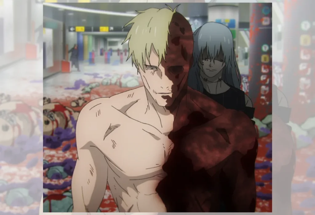 A trágica morte de Kento Nanami pelas mãos de Mahito, na frente de Yuji Itadori, durante o Incidente de Shibuya em Jujutsu Kaisen.