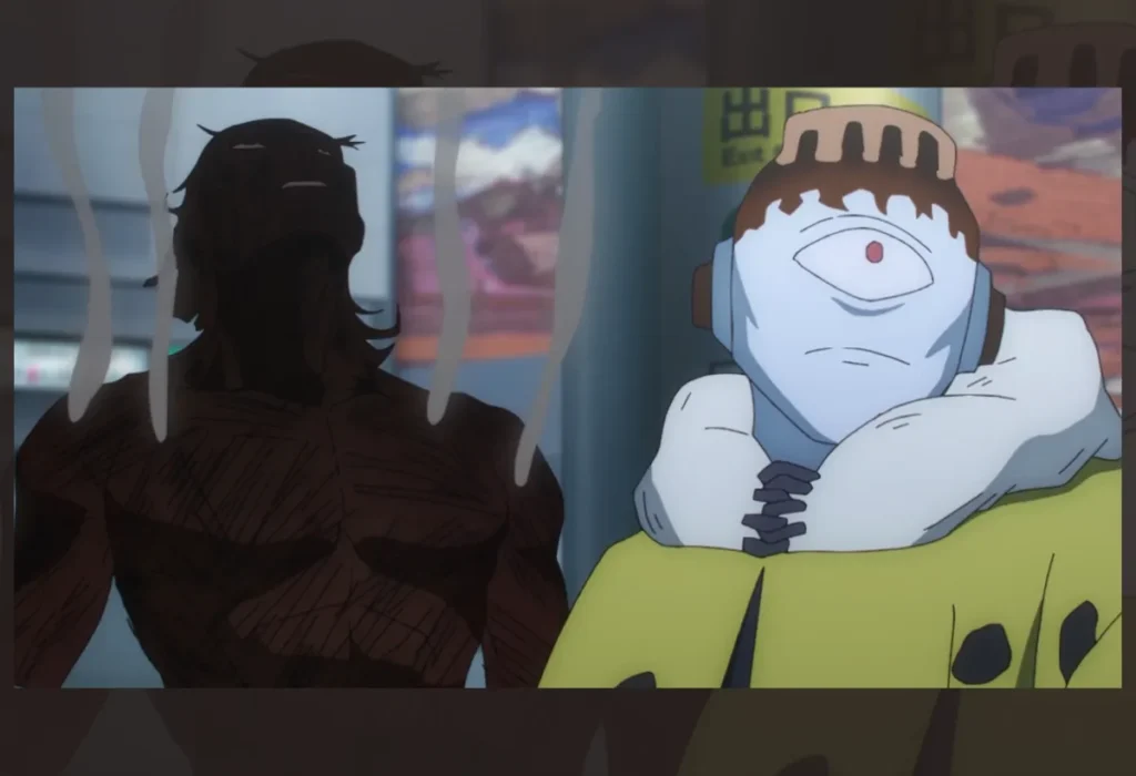 Naobito Zenin gravemente ferido pelas queimaduras de Jogo durante o Incidente de Shibuya, ferimentos que levariam à sua morte e desencadeariam eventos políticos no clã Zenin.