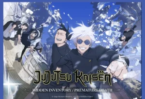 Pôster oficial do Arco do Passado de Gojo em Jujutsu Kaisen, com Gojo e Geto jovens, para o review da obra-prima de ação e melancolia.
