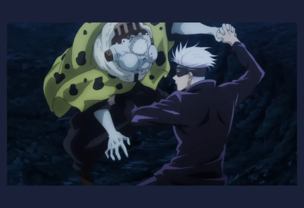 Top 5 Melhores Lutas da 1ª Temporada de Jujutsu Kaisen (Ranking) 4 A luta de Satoru Gojo contra a maldição Jogo em Jujutsu Kaisen, uma demonstração de poder que introduziu a técnica do Infinito e a Expansão de Domínio 'Vazio Infinito'.