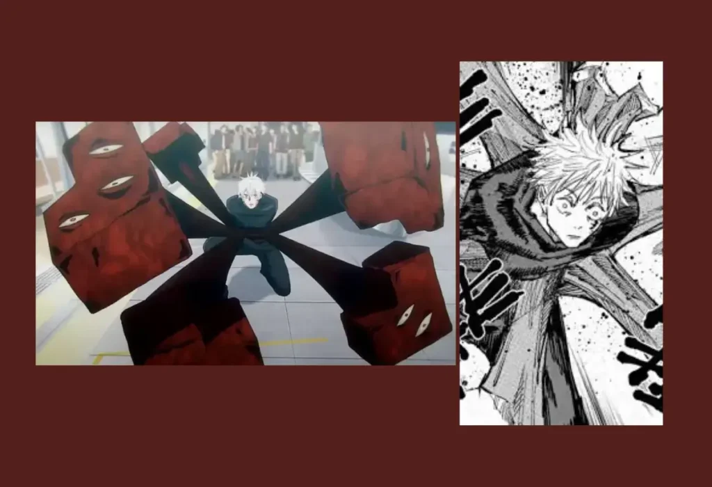 Análise: Satoru Gojo é um Deus Ex Machina na Trama ou um Personagem Bem Construído? 8 O selamento de Satoru Gojo no Arco de Shibuya, o evento que o remove como 'deus ex machina' e o estabelece como uma ferramenta narrativa para o avanço da trama de Jujutsu Kaisen.