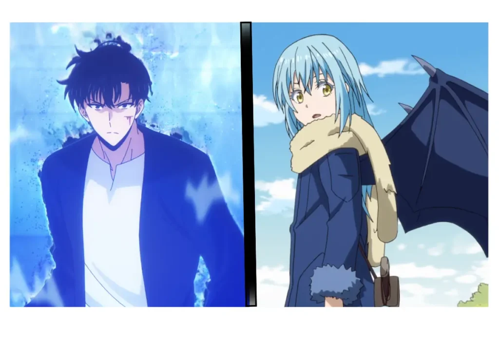 Solo Leveling e a Ascensão do Protagonista Overpowered: Uma Análise 4 Comparativo entre Sung Jin-Woo (Solo Leveling) e Rimuru Tempest (Tensei Shitara Slime Datta Ken), contrastando a jornada do herói solitário de Jin-Woo com a do construtor de nações de Rimuru.