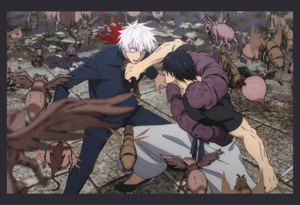 Toji Fushiguro: Quem é o 'Assassino de Feiticeiros' e Qual o Seu Poder? 2 Toji Fushiguro usando sua força sobre-humana, fruto da Restrição Celestial, para superar a defesa do feiticeiro Satoru Gojo em Jujutsu Kaisen.