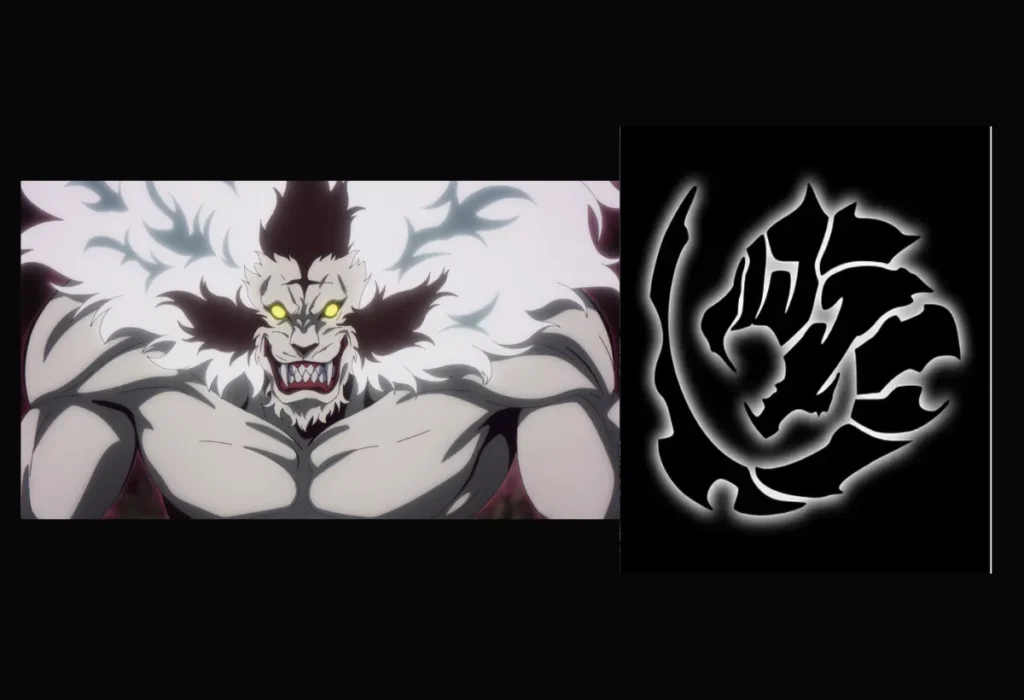Ranking Definitivo: Às 10 Guildas Mais Fortes de Solo Leveling (Análise Completa) 15 Montagem da White Tiger Guild (Guilda do Tigre Branco) em Solo Leveling, mostrando seu Mestre, Baek Yoon-Ho, em sua poderosa forma de Transformação Bestial, ao lado do logo da guilda.