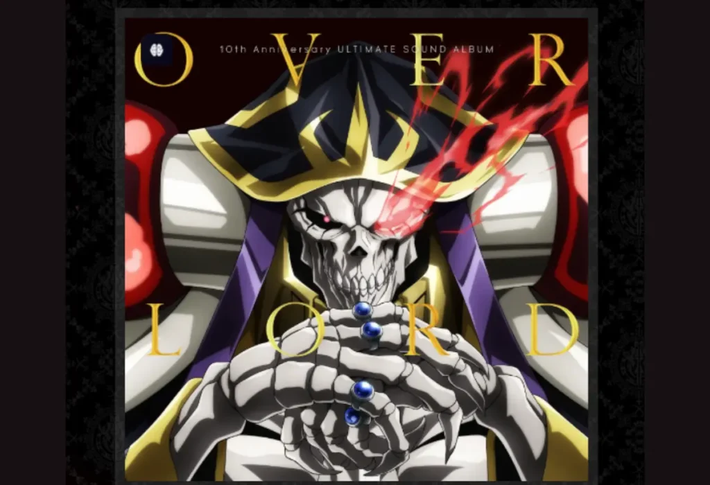 Filme Overlord: O Reino Sagrado – Já disponível na Crunchyroll! 7 Ainz Ooal Gown, o Rei Feiticeiro, em pose imponente no contexto do arco do Reino Sagrado, onde sua chegada é manipulada por Demiurge para apresentá-lo como um deus e salvador.