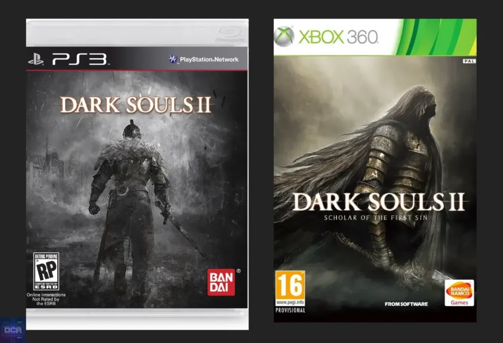 Fantasia sombria: Desvendando a Profundidade e o Impacto Desse Gênero Cativante em Animes, Mangás e Manhwas 3 Montagem com as capas de Dark Souls 2, game que exemplifica o pilar da fantasia sombria do 'desespero como atmosfera', transportando o jogador para um mundo decadente e sem esperança.