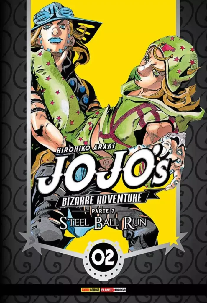 Capa de 'Jojo's Bizarre Adventure: Steel Ball Run', apontado como o lançamento de mangá mais importante de abril de 2025 no Brasil.
