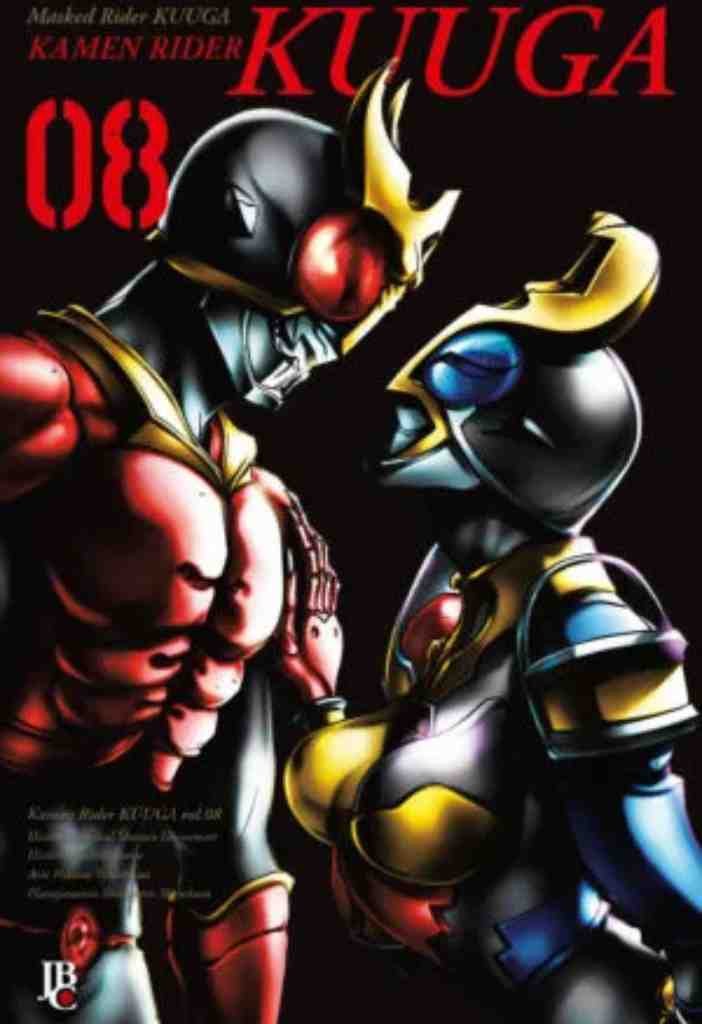 Capa de 'Kamen Rider Kuuga BIG #08', um dos destaques dos lançamentos de mangás da JBC em abril de 2025.