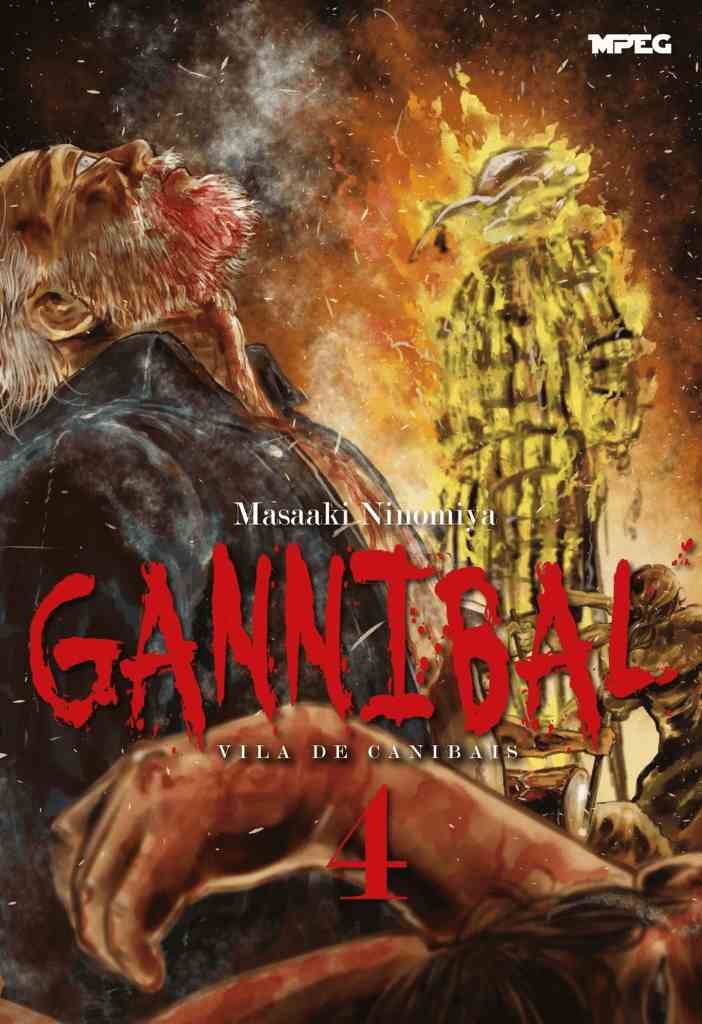 Capa de 'Gannibal: Vila de Canibais #04', um dos destaques dos lançamentos de mangás da MPEG em abril de 2025.