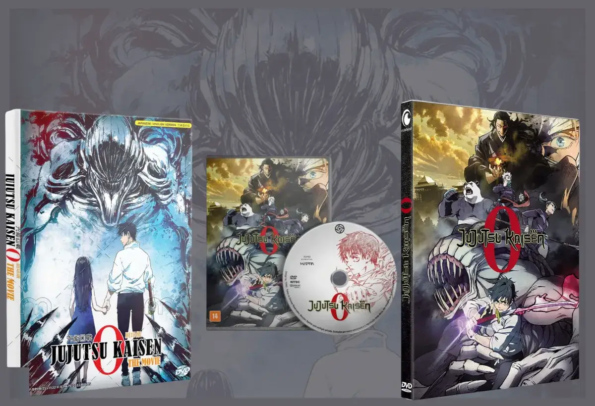 Guia sobre o filme Jujutsu Kaisen 0, mostrando as capas do DVD e o disco, com a pergunta central: ele é essencial para entender a 2ª temporada da série principal?