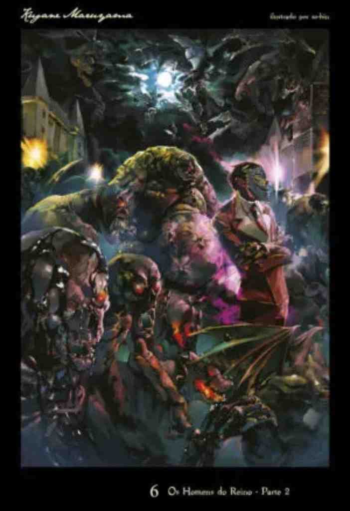 Capa da light novel de Overlord, um exemplo de romance japonês com ilustrações em estilo mangá que frequentemente dão origem a animes e mangás.