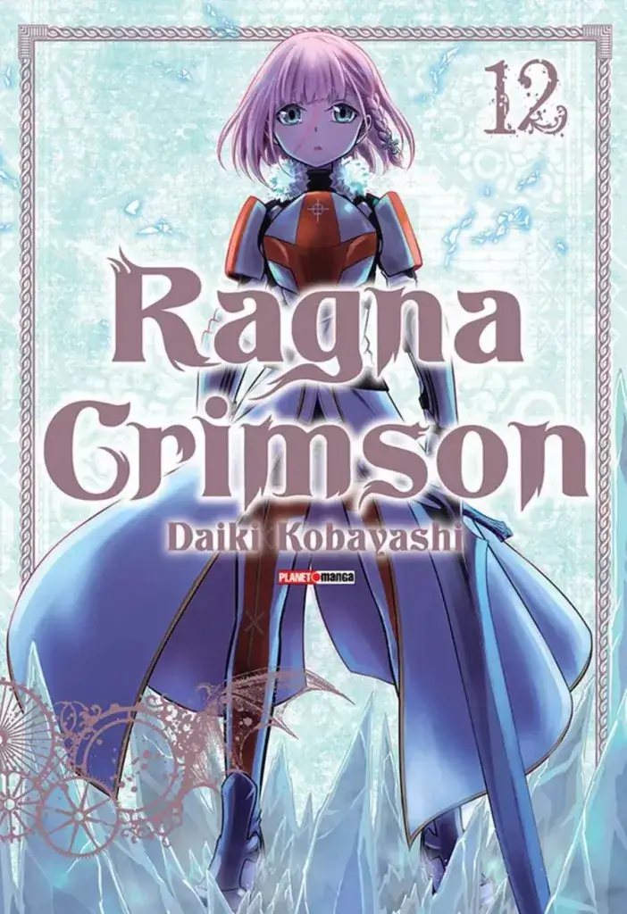 Capa do volume 12 do mangá Ragna Crimson, de Daiki Kobayashi, um dos lançamentos da Panini em abril de 2025.