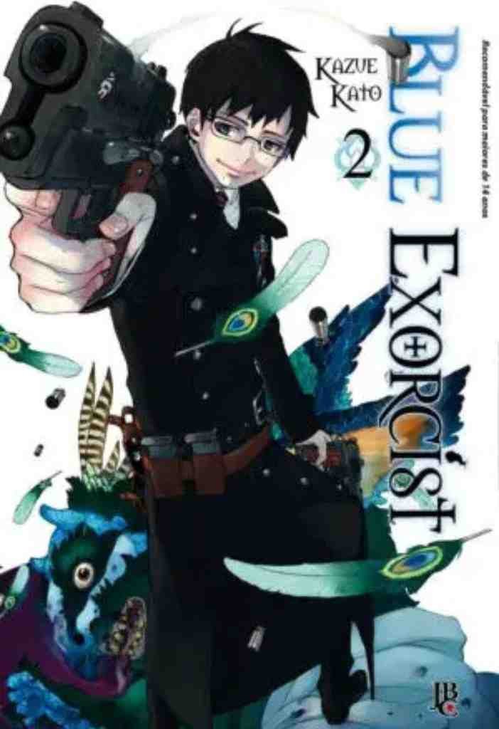 Capa do volume 2 de Blue Exorcist, um dos títulos que tiveram reposição pela JBC em abril de 2025.