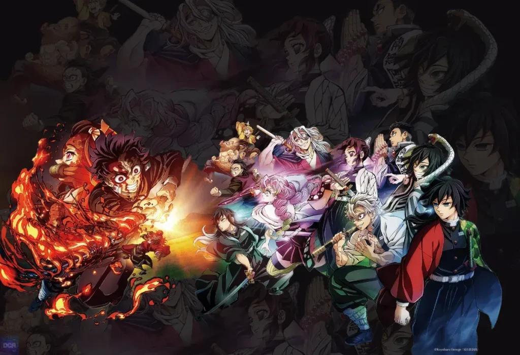 Os Hashiras de Demon Slayer unidos para a batalha final no filme Castelo Infinito, que começa imediatamente após o Arco do Treinamento Hashira da 4ª temporada.