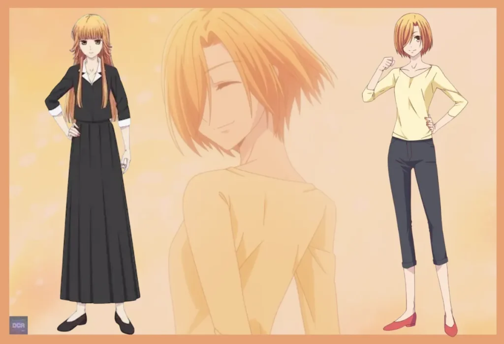 Montagem de Kyoko Honda em Fruits Basket, mostrando a ex-líder de gangue, como uma das mais fortes personagens mães dos animes.