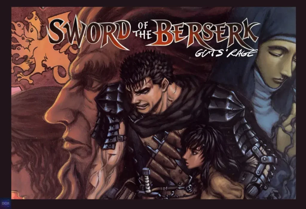 A arte do clássico Sword of the Berserk Guts' Rage, um jogo de Dreamcast que é um exemplo de como limitações tecnológicas podem aprisionar a alma de uma obra, capturando apenas um fragmento da epopeia de Berserk.