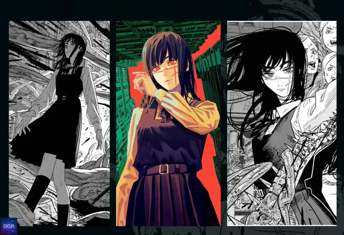 Montagem com painéis do mangá de **Yoru Demônio da Guerra**, ilustrando a análise sobre a co-protagonista de Chainsaw Man Parte 2 e sua relação com Asa Mitaka.