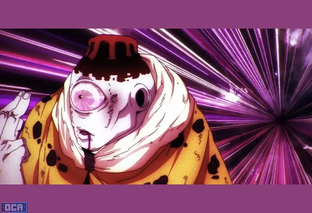 Expansão de Domínio de Satoru Gojo: Vazio Ilimitado Como Funciona? 3 Close-up no rosto de Jogo em estado catatônico, ilustrando a análise do que acontece dentro da Expansão de Domínio de Satoru Gojo: a sobrecarga de informação infinita do Vazio Ilimitado.