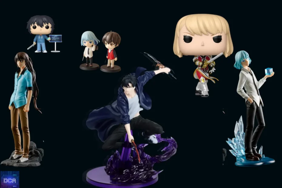 Action Figures Manhwa: O Guia do Colecionador (2026) 4 Imagem principal do guia de Action Figures Manhwa, mostrando colecionáveis de Solo Leveling em três categorias: Funko Pop, Pop Up Parade e Estátua de Resina Premium, como referência para o guia de compras.