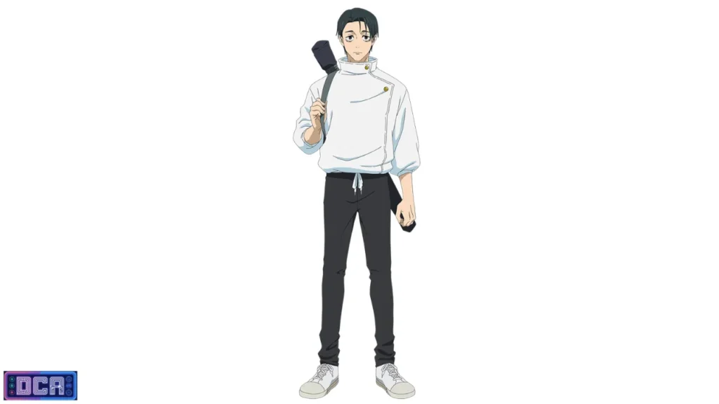 Guia de Personagens da Terceira Temporada: Os Jogadores do Jogo do Abate (2026) 4 Yuta Okkotsu com uniforme branco da Escola Técnica de Jujutsu de Tóquio, carregando sua espada, personagem da 3ª temporada (Jogo do Abate).