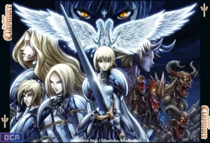 O imponente banner de 2007 traz Clare e as guerreiras sob a sombra de ameaças monstruosas. Uma arte nostálgica que desperta a principal dúvida dos fãs: afinal, vai ter 2ª temporada de Claymore para adaptar o verdadeiro e brutal desfecho do mangá?