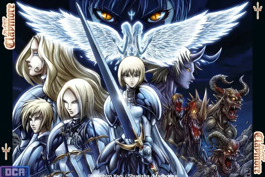 O imponente banner de 2007 traz Clare e as guerreiras sob a sombra de ameaças monstruosas. Uma arte nostálgica que desperta a principal dúvida dos fãs: afinal, vai ter 2ª temporada de Claymore para adaptar o verdadeiro e brutal desfecho do mangá?